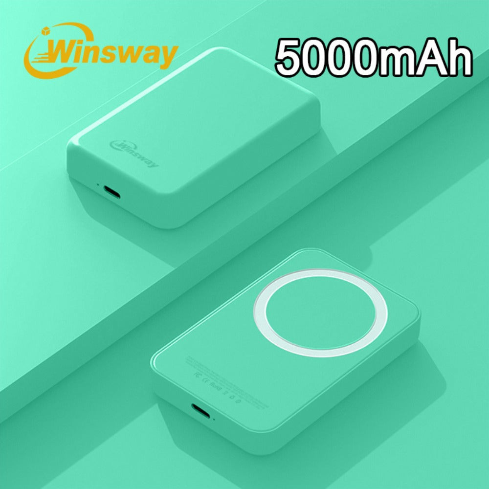 Magnetic Power Bank 5000mAh Mini Wireless Charging PD & QC 3.0 Fast Charge Colorful Portable Charger for iPhone 17 16 15 14 13 MagSafe Compatible