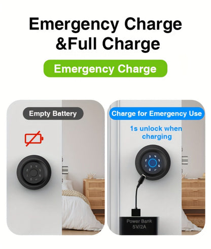 GHome Smart Lock Knob with Fingerprint & Keypad - USB-C Rechargeable, App-Controlled Keyless Entry, Auto-Lock, Passage & Privacy Mode, K10 / K10 PRO / K20 / KD03 PRO, for Home Bedroom Office