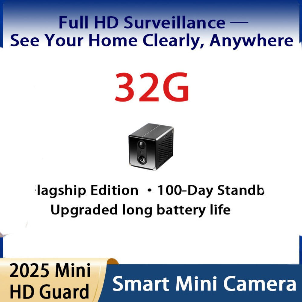 Security Camera Mini 1080P Pan-Tilt Model with Dual-Band WiFi, Infrared Night Vision and 7, 10 or 20-Day Standby Options