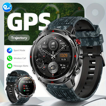 Smart Watch 1.46-Inch Round GPS Display with 3ATM Rating, Wireless Calling and Eight Strap Styles