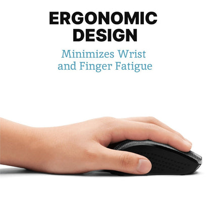 Carbon-Fiber Pattern Wireless Mouse with 2.4 GHz USB Receiver, Six Buttons and Three DPI Levels