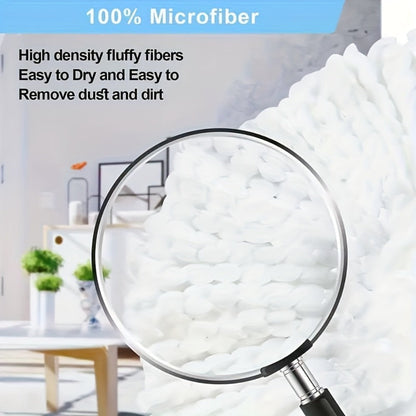 White Triangular Rotary Mop Replacement Heads in Two-, Five-, Ten- or Twenty-Piece Packs Pictured