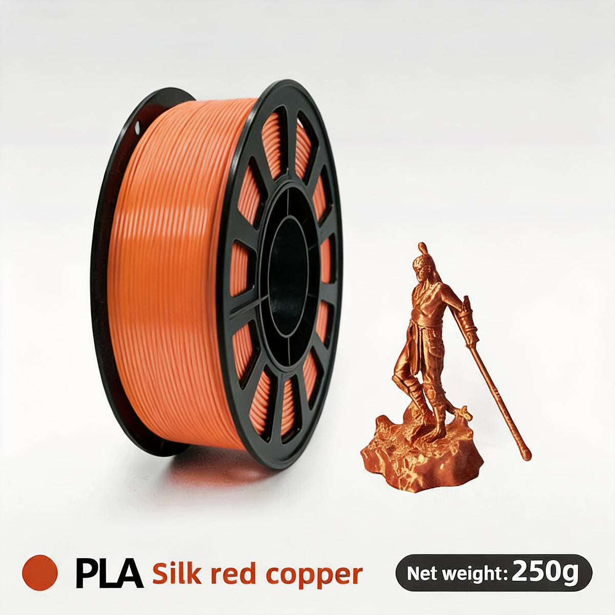 Gradient Rainbow PLA Filament 1.75mm 32 Colors, Shiny Multicolor Fast Color-Changing 250g Spool for FDM 3D Printers