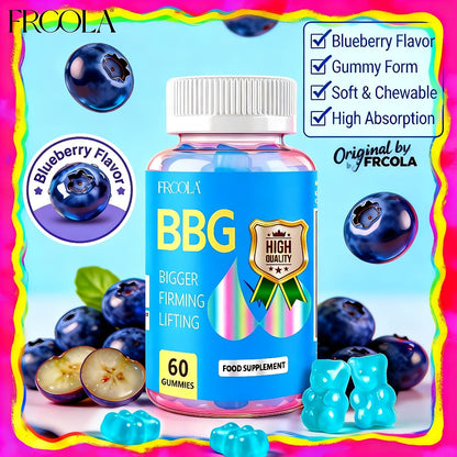BBL Gummies for Women Butt Enhancement 60 Count Strawberry Flavor – Supports Curves Feminine Confidence Body Shaping Skin Elasticity Natural Lift Daily Wellness Supplement