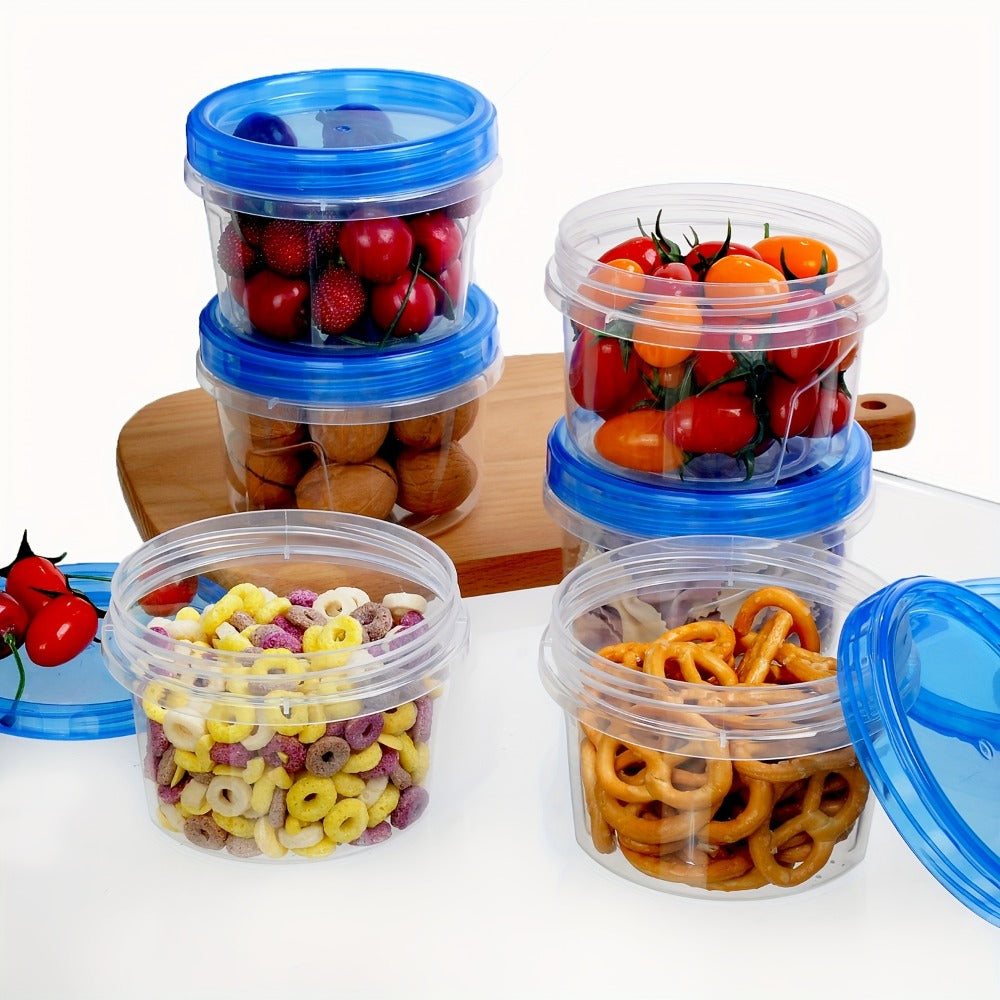 Food Storage Containers Stackable Clear Canister Set in Three 1000 mL or Six 500 mL Configurations