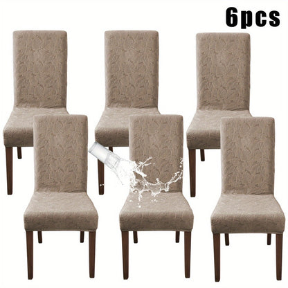Stretch Dining Chair Covers Set of 4/6 - Plant Print Slipcovers for Dining Room Kitchen Chairs, Elastic Parsons Chair Protector, Home Decor