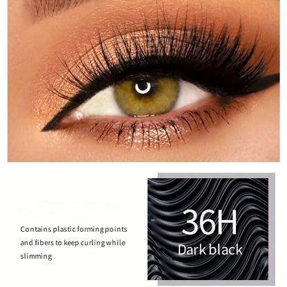 Black Mascara Three-Piece Set with Tapered Tubes, Copper-Color Caps and Black Bristle Applicator Wands