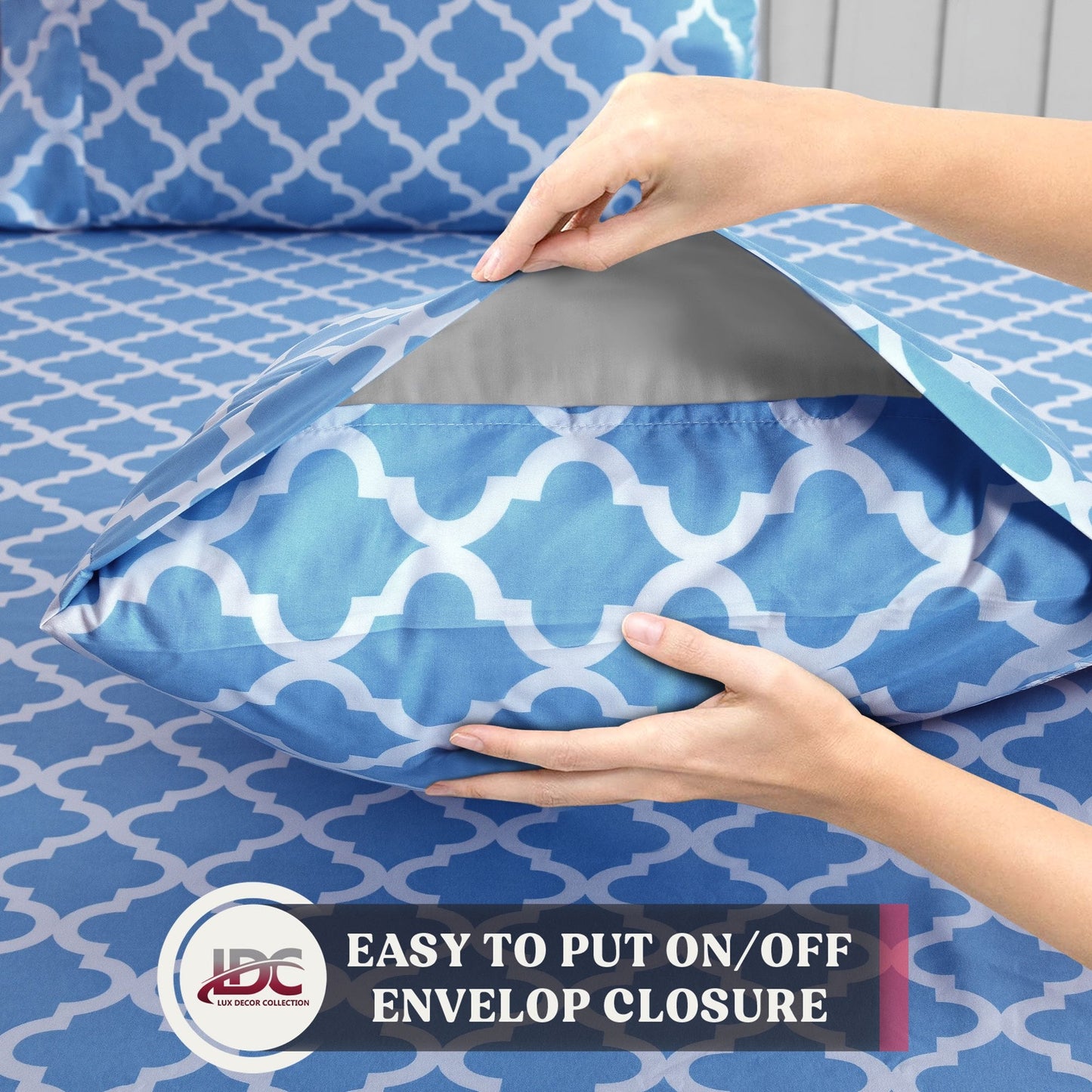Bed Sheet Set Brushed Polyester in 3- or 4-Piece Configuration with Six Sizes and Eight Colors