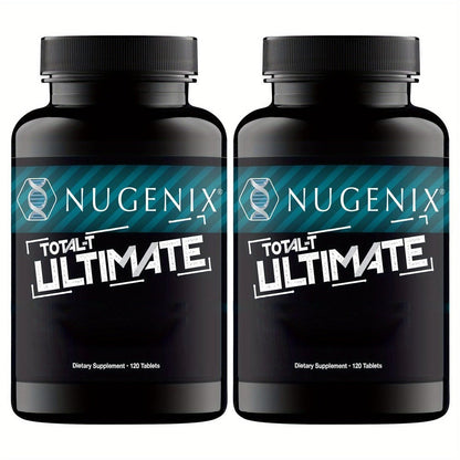 Testosterone Support Supplement with D-Aspartic Acid, Horny Goat Weed, Tribulus & Maca – Mood, Muscle Health & Vitality Booster for Men, 2 Bottle Bundle