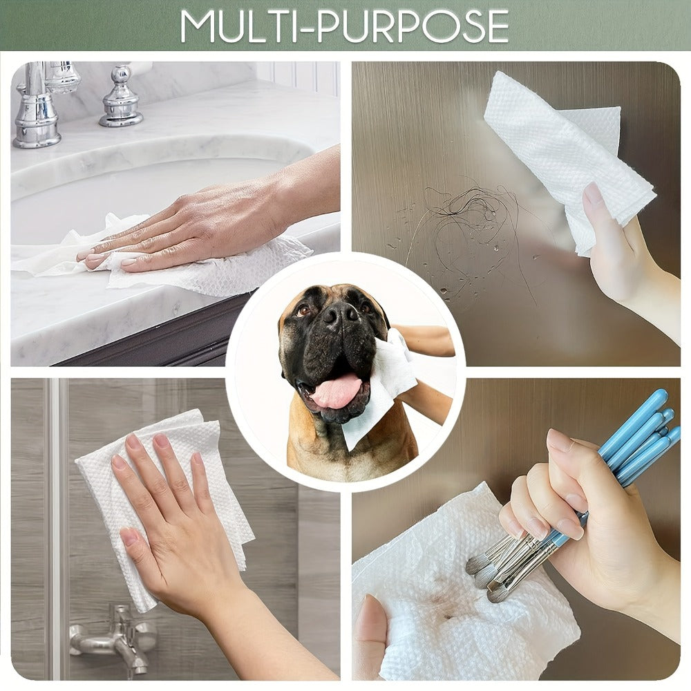 White Boxed Facial Cleansing Towels with 60 Sheets per Box in One- or Two-Box Checkout Options