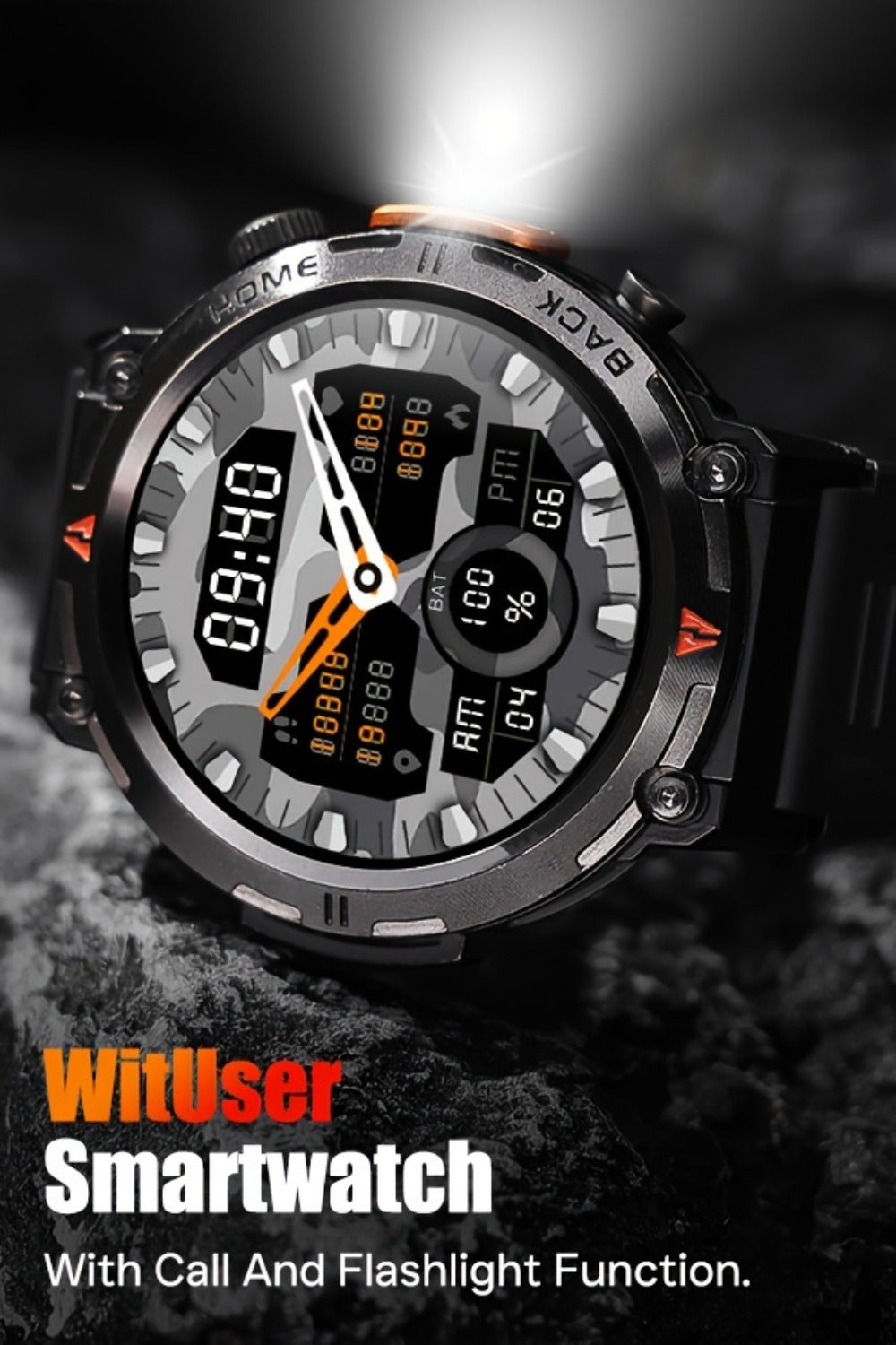 Smartwatch Men's with Bluetooth Calling & Message Notifications, 1.45" HD Touch Screen, IPX8 marking, Step Counter, 300mAh 5-7 Day