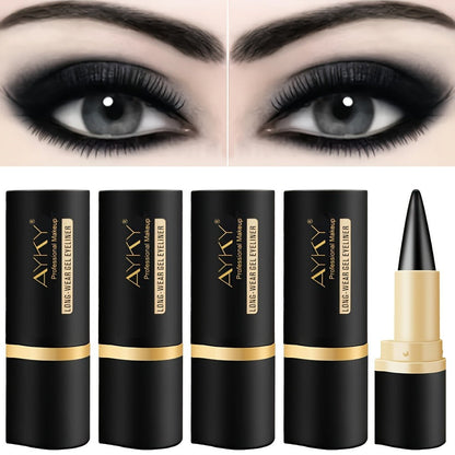 Waterproof Eyeliner Pencil 5 Pack Matte Black Smudge-Proof Long-Lasting Cream Formula – Fade-Resistant Easy Apply Liner Set for Beginners Smoky Eye Everyday Makeup Waterline Safe Women