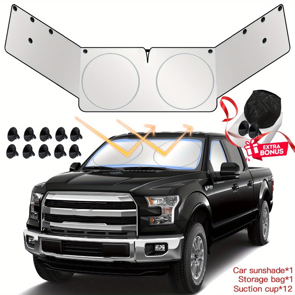 Windshield Sun Shade Universal Front & Side Window Cover UV Heat Block Privacy Protection – Upgraded 2026 Design Large Size Summer Car Accessory