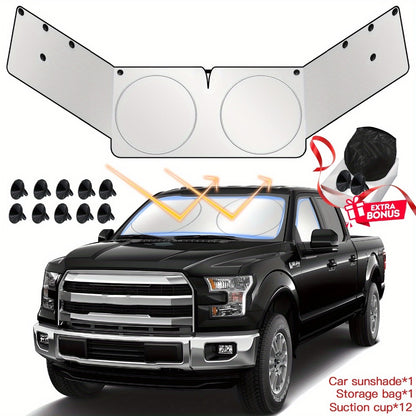 Windshield Sun Shade Universal Front & Side Window Cover UV Heat Block Privacy Protection – Upgraded 2026 Design Large Size Summer Car Accessory