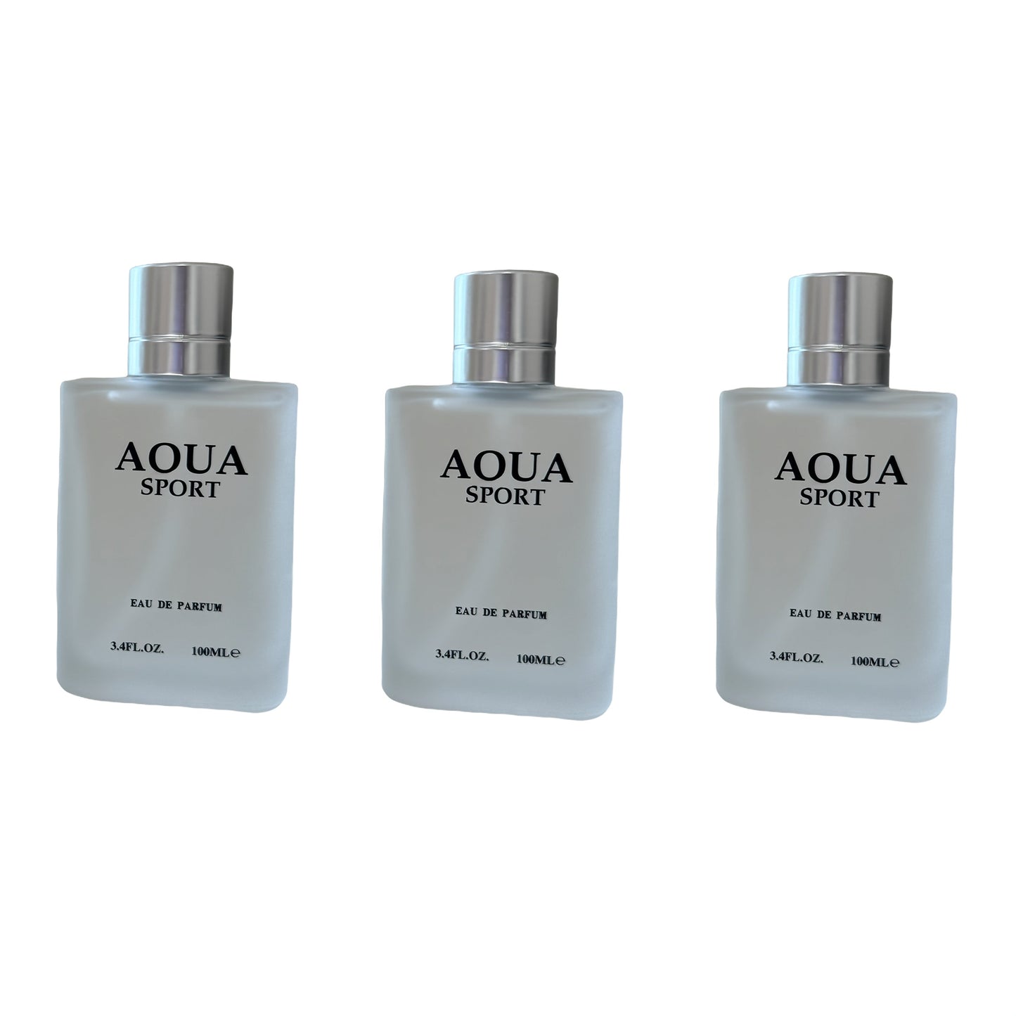 Men's Eau de Parfum Gift Set 3-Pack 3.4 oz Each — AOUA Fresh Citrus Lime Neroli Jasmine Woody Musk | Long-Lasting Masculine EDP Spray | Perfect Gift for Him