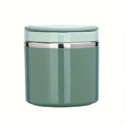 Stainless-Style Lunch Box with Handle in Green, Pink or Blue, 630 ml Single-Container Configuration