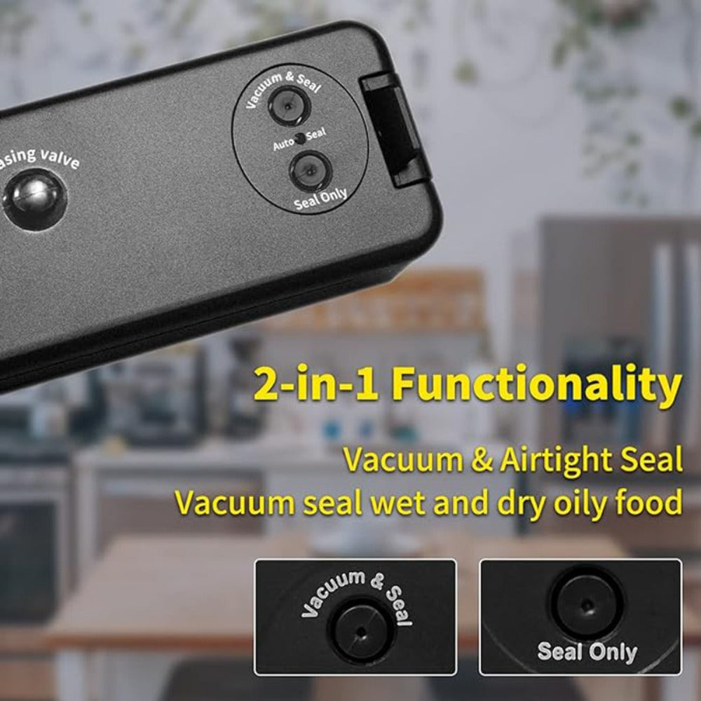 Food Vacuum Sealer Machine 1850W, Vacuum Sealer with 50 Vacuum Bags for Entryways, Bedrooms and Living Spaces