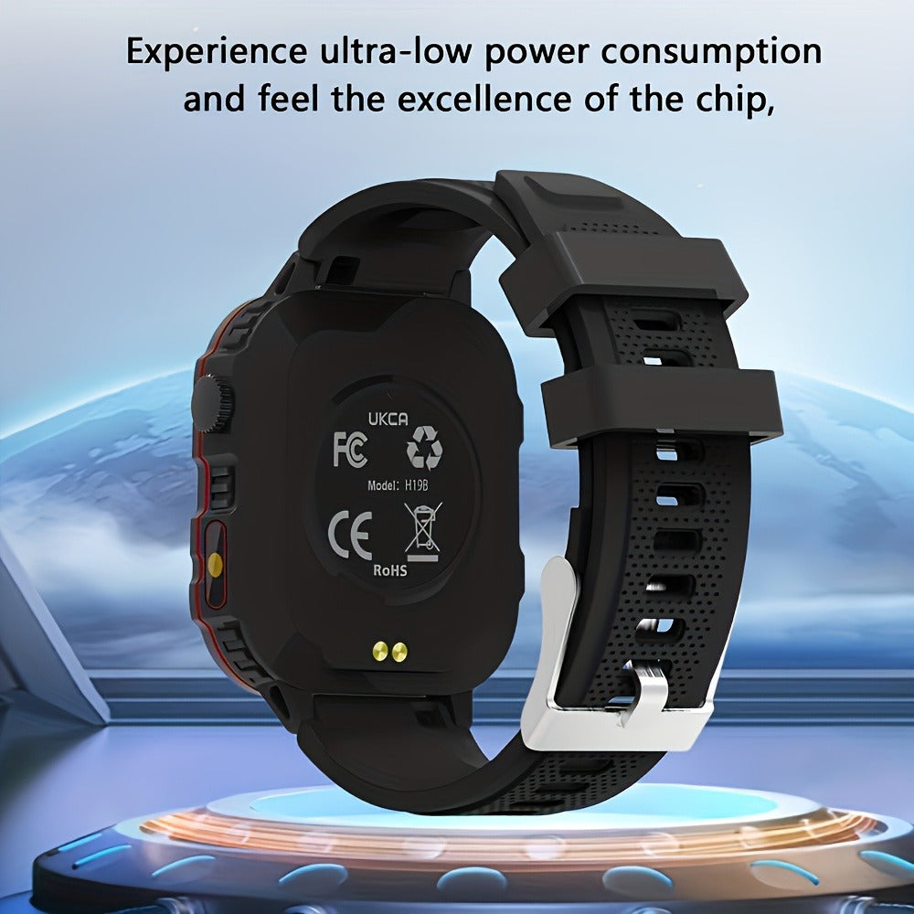 Smartwatch – Brown Black Large Screen – Wireless Calling & SMS, Fitness Tracker, Remote Camera Control, USB Rechargeable – Unisex…