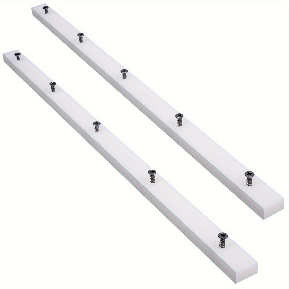 UHMW Miter Bars for Table Saw Crosscut Sleds, 3/4 x 3/8 x 17 Inch with Predrilled Holes and Screws