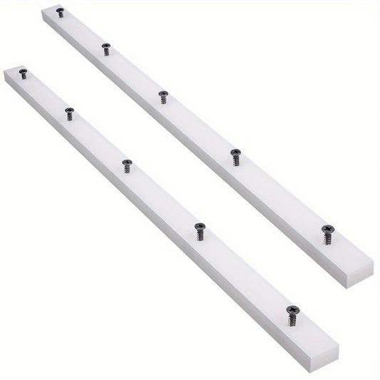 UHMW Miter Bar for Table Saw Crosscut Sled – 3/4" x 3/8" x 17" Predrilled T-Slot Track with 10 Screws for Jigs Fixtures & Miter Slots, Smooth Low-Friction Glide