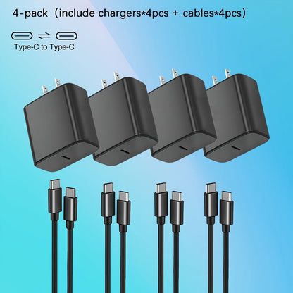 USB-C Fast Charger with 4FT Type-C Cable, Super Fast Charging Compatible with iPhone 15, Samsung Galaxy, iPad, Android Phones, MacBook, Tablets and All USB-C Devices