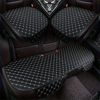Car Seat Cover Rear Bench Protector with Source-Listed Water-Resistant Surface in Black or Red
