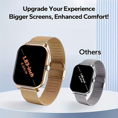 Smartwatch with Navigation & Dual Strap 1.83" TFT Full Touch Screen, Wireless Calling, Remote Camera, Music Player, Message Alerts – For Men & Women iPhone & Android