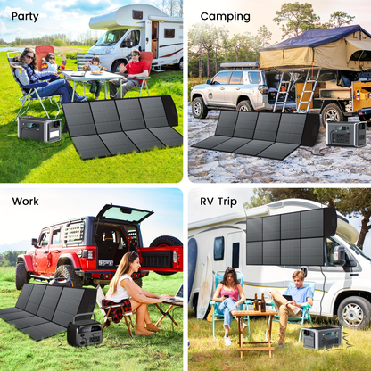 Monocrystalline High Power Solar Panel, 400W/200W/100W Portable Solar Panel, Foldable Solar Blanket, Solar Cell Efficiency Up To 23%, Suitable For Outdoor Adventure Boat Power Station, Garden, Courtyard, Roof, Camping RV Solar Generator