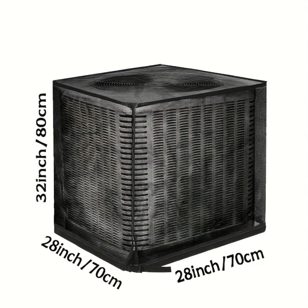 Outdoor Air Conditioner Cover with Mesh Vent and Adjustable Straps in Three Sizes for Central AC Units