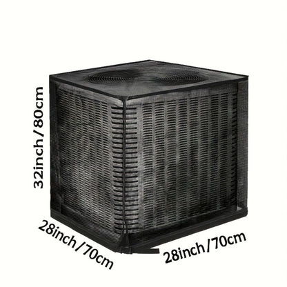Outdoor Air Conditioner Cover with Mesh Vent and Adjustable Straps in Three Sizes for Central AC Units