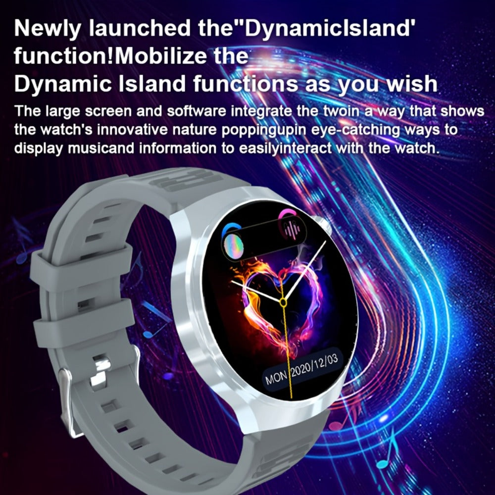 Smartwatch 2.01 Inch Round OLED Screen with 95% Ratio, Music Control and 300mAh Battery in Seven Styles