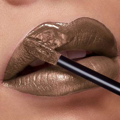 Metallic Shimmer Liquid Lip Color with 22 Numbered Shades, 7.2cm Clear Tube and Wand Applicator