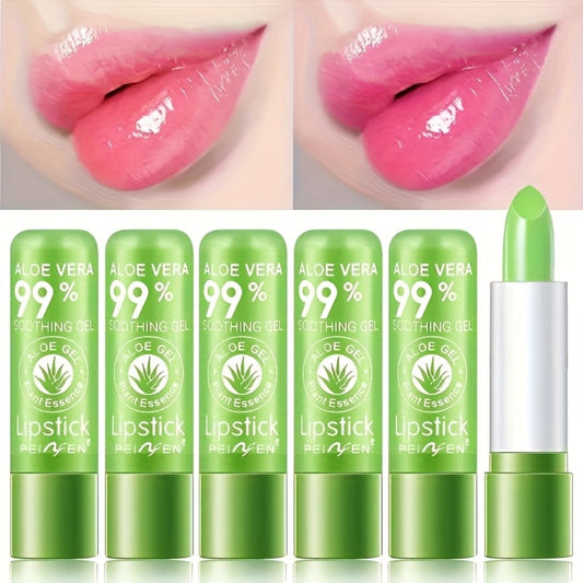 Color Changing Lipstick Set Aloe Squalane Green to Pink Magic Tint pH Reactive Moisturizing Long-Lasting Lip Balm Personalized Tint for Women Gift Set