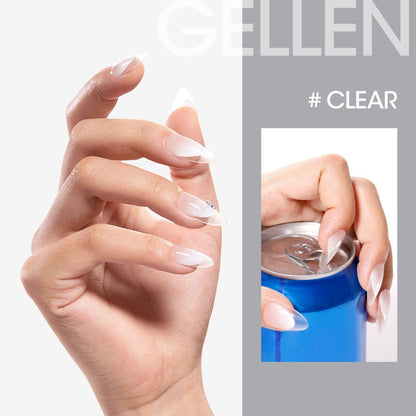 Hard Gel Nail Extension Builder Gel 7-in-1 Self-Leveling – 28+ Day Wear, LED UV Cured, 15ml, Clear Pink Nude Baby Pink Milky White, Acrylic Alternative for DIY Salon Manicure Women Nail Technicians