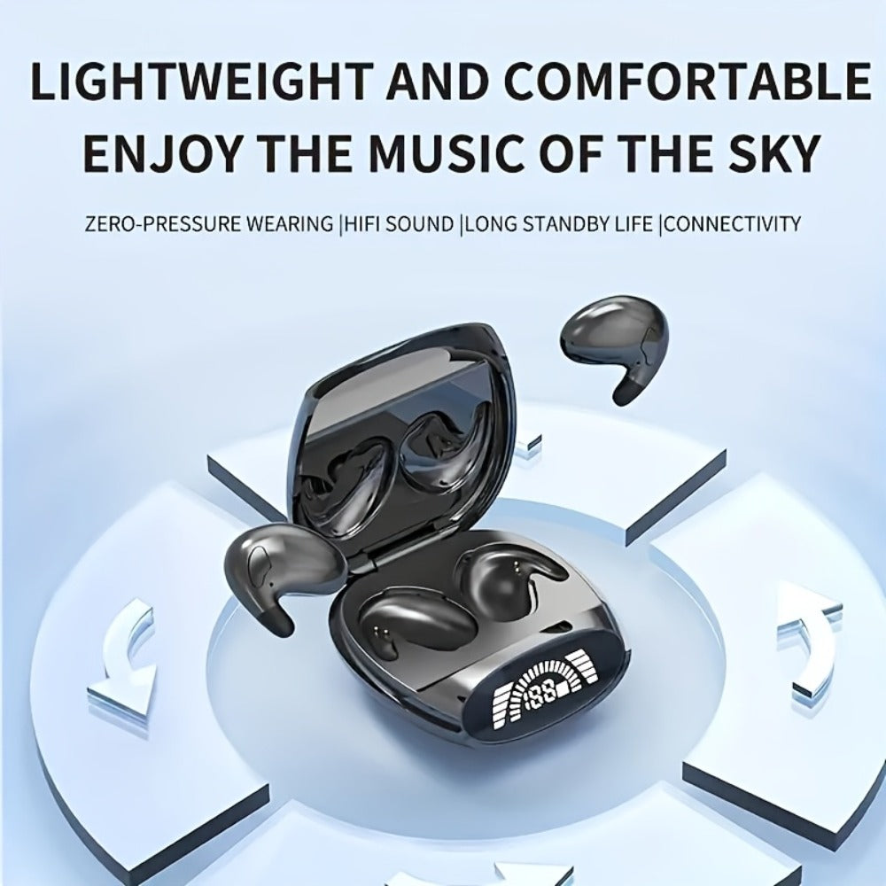 Bluetooth 5.3 Ultra-Thin Sleep Earbuds Invisible, Side Sleeping Special Small Ear Canal Mini Wireless Earphones, Comfortable In-Ear Invisible Design for Samsung Android iPhone Nighttime Relaxation Work