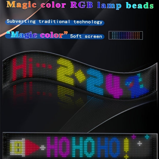 Programmable Flexible LED Matrix Panel Sign, App & Radio Controlled, Dynamic Scrolling Text Pattern & Animation, LED Screen Light for Auto Shop Bar Hotel Concert Party Indoor Decoration