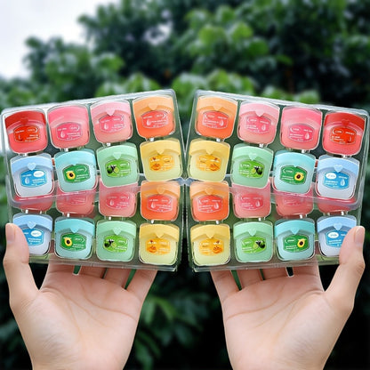 Lip Gloss Bulk Set 32 Pcs Fruit Flavored Moisturizing Lip Mask & Primer for Dry Chapped Lips – Hydrating Nourishing Lip Care Gift Pack for Women Girls Party Favors Stocking Stuffers