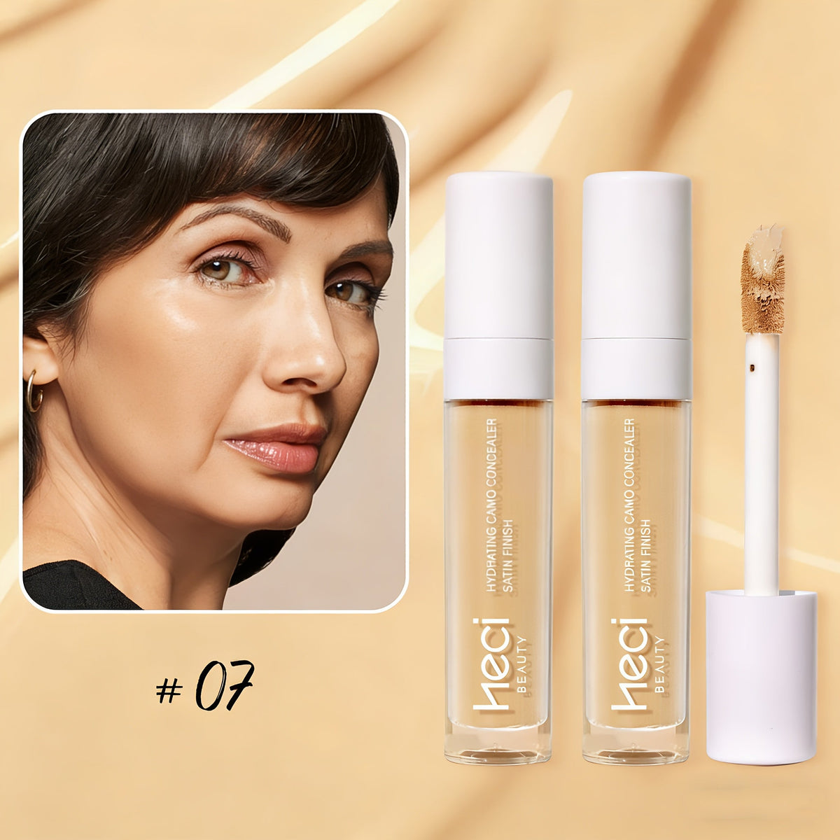 Liquid Concealer and Contour Stick Set 2 Pcs Buildable Coverage Pore Minimizing, for Makeup, Travel and Everyday Vanity Use
