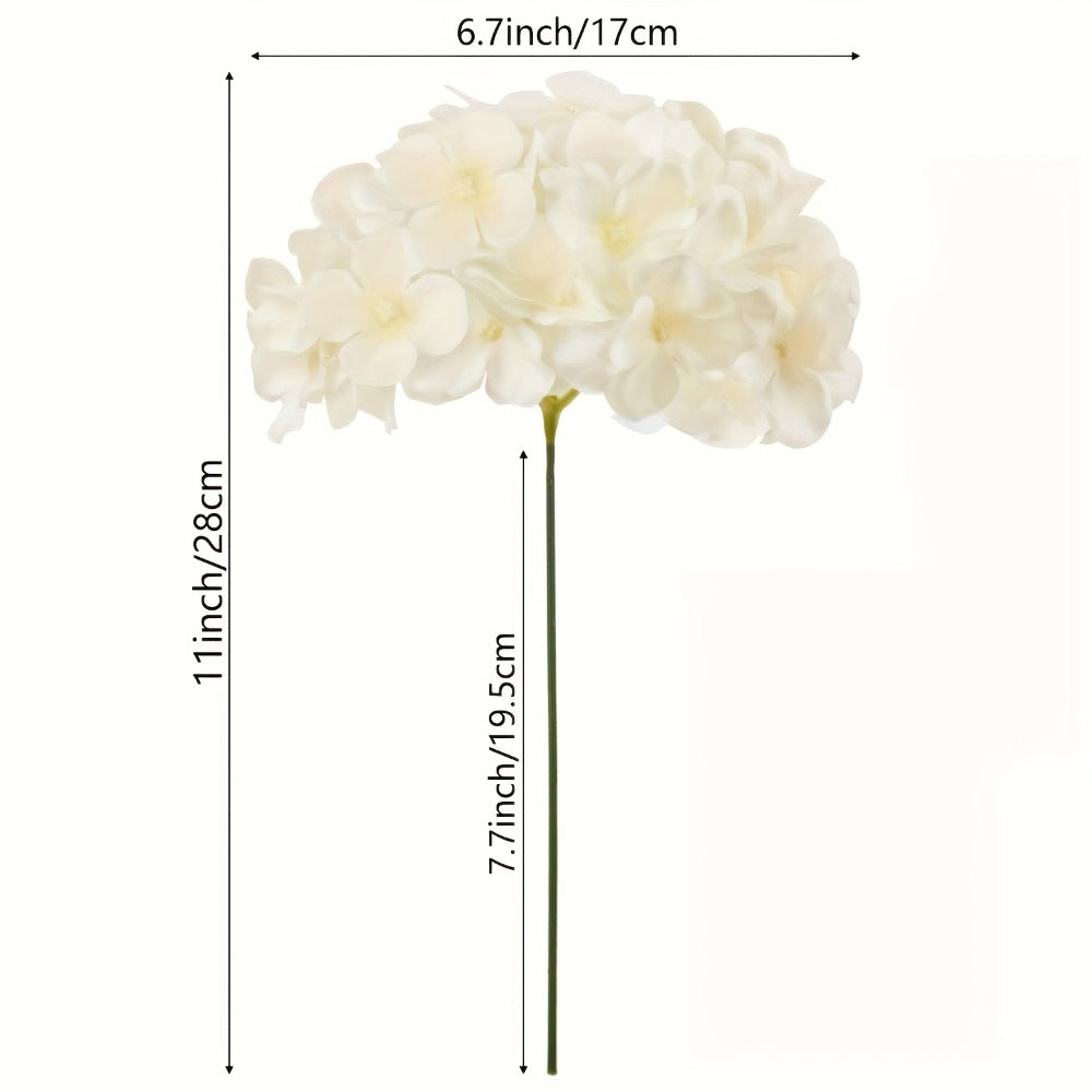 Artificial Flowers 72-Piece Silk Hydrangea Set with Flexible Stems in Blue Purple Pink or Champagne