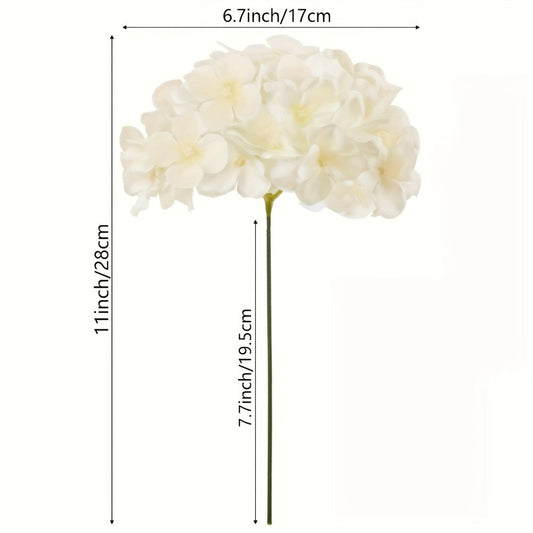 Artificial Flowers 72-Piece Silk Hydrangea Set with Flexible Stems in Blue Purple Pink or Champagne