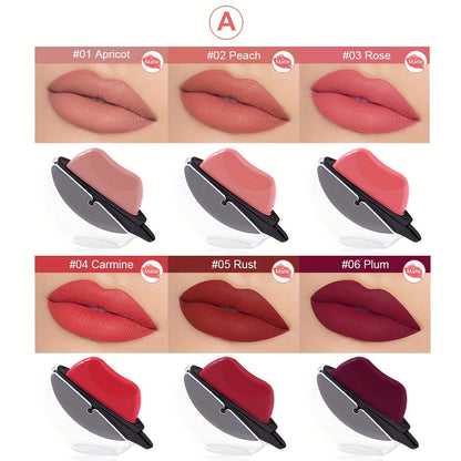 Color Changing Lipstick Set 6pcs Matte pH Reactive Lip-Shaped with Jasmine Scent - Non-Fade Long-Lasting Velvety Formula, Multi-Shade Lip Makeup Gift Set for Women & Girls