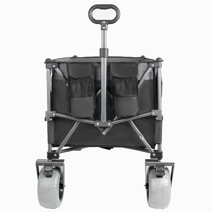 Heavy Duty Folding Wagon 52 Inch Utility Cart 560 lbs Capacity Collapsible Beach Wagon with Ultra-Stable Frame for Garden Sports Camping Outdoor