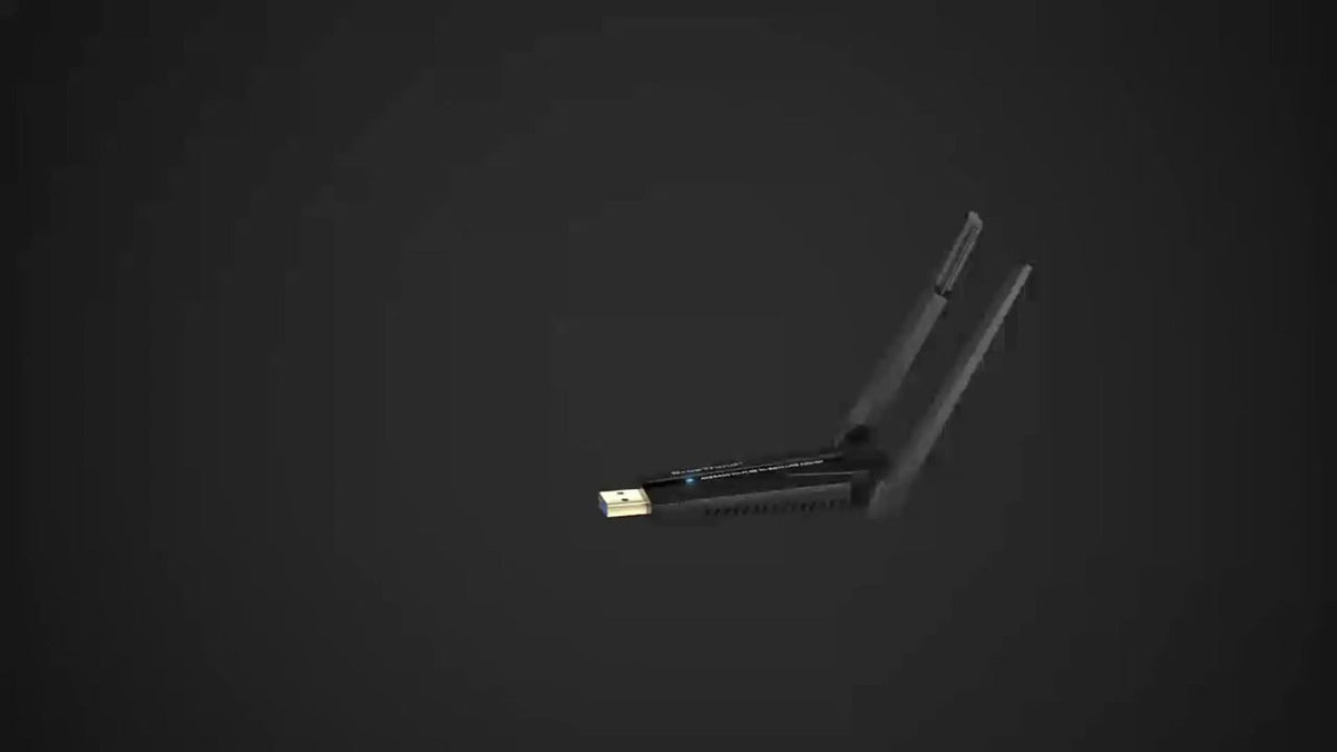 1800Mbps USB WiFi Adapter for PC Desktop Laptop with Dual 5dBi Antennas, 5GHz & 2.4GHz Dual Band Wireless Network Adapter