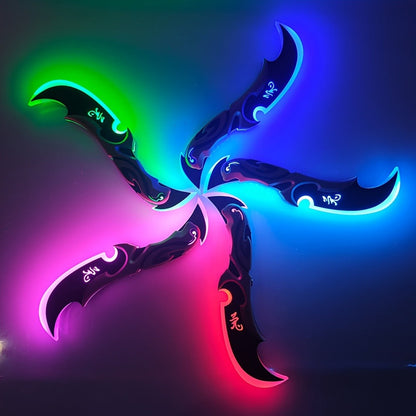 Costume Accessories Rechargeable LED Half Moon Blade Prop, 30cm, with Five Light Color Options