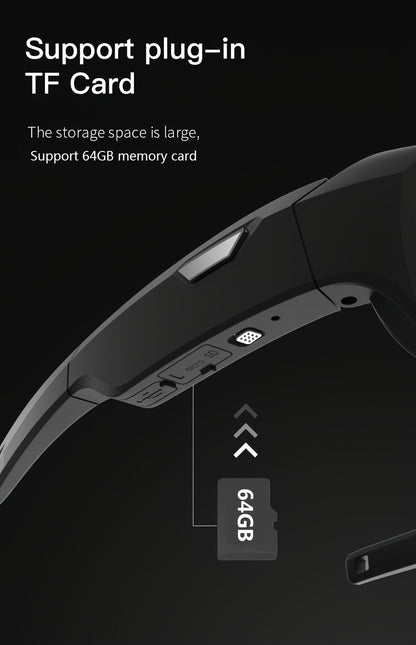 Dark-Lens Camera Glasses with A31, A33 and S36 Frame Models and Optional 64GB Card Bundles