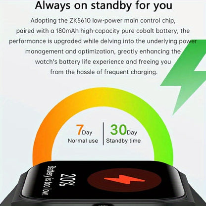 Smart Watch 1.83-Inch Full Touch Display with Bluetooth 5.0 Calling, Music Control and Four Metal Colors