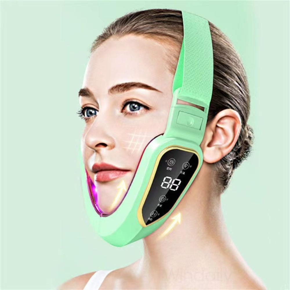 V-Face Slimming Massager 6-Speed USB Rechargeable Electric Jawline Chin Sculpting Device - Facial Lifting Contouring Anti-Aging Skin Tightening Beauty Tool for Women - Portable Skincare Gift