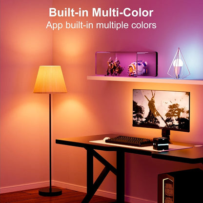 A19 E26 Wi-Fi and Bluetooth Smart Light Bulbs with RGB and White Modes in Two-, Four- or Six-Bulb Packs