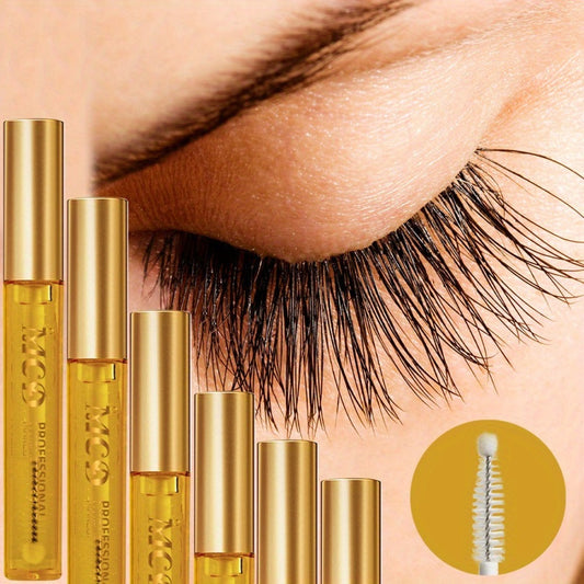Eyelash Serum 6-Pack for Women - Natural Lash Growth & Enhancement Gel Formula, Moisturizing Conditioning Curling Effect, Longer Fuller Lashes, Beginner-Friendly Daily Lash Care Set for Sensitive Eyes