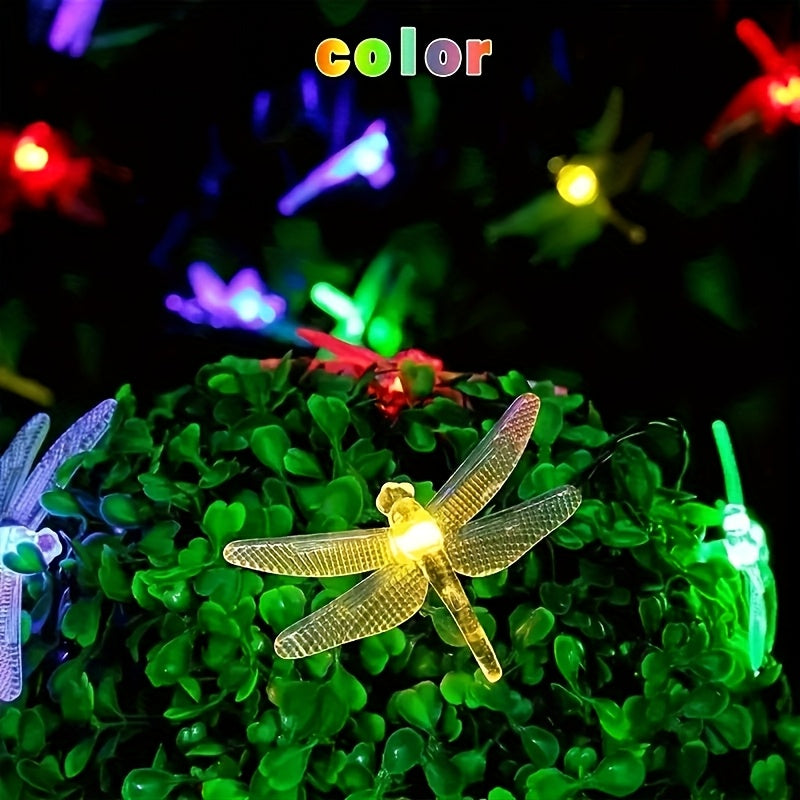 Solar Dragonfly String Lights Outdoor 30 LED 8 Modes